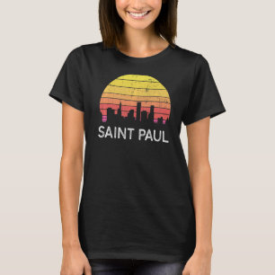 Retro Minnesota Saint Paul Skyline Urban B T-shirt
