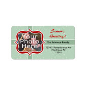 Retro Mint Adreslabel Etiket (Voorkant)