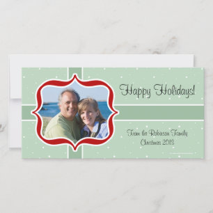 Retro Mint Fotokaarten Feestdagenkaart