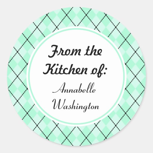 Retro Mint Kitchen Stickers (Voorkant)