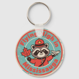 Retro Mississauga Wasbeer Mountie Sleutelhanger