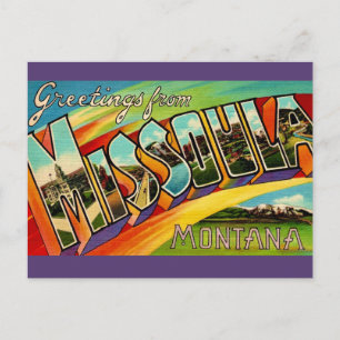 Retro Missoula MT Briefkaart