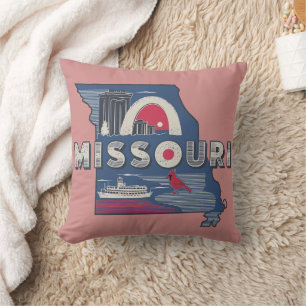 Retro Missouri Silhouette Kussen
