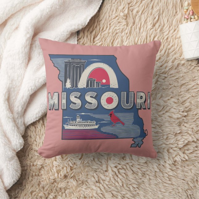 Retro Missouri Silhouette Kussen (Deken)