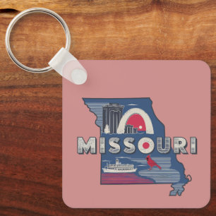 Retro Missouri Silhouette Sleutelhanger