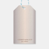 Retro Mixer Bloemen Glitter Drips Bakkerij Cadeaulabel (Achterkant)