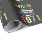 Retro mixtape, beste van 1971, goudcassette Gift Cadeaupapier (Rol Hoek)