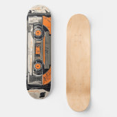 Retro Mixtape Skateboard Art pour un tour élégant (Recto)