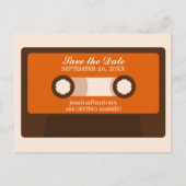 Retro Mixtape Weddenschap opslaan Datum Aankondigingskaart (Voorkant)