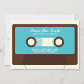Retro Mixtape Weddenschap opslaan Datum Kaart (Voorkant)