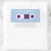 Retro Mixtape Wedding Favor Rechthoekige Sticker (Tas)