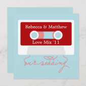 Retro Mixtape Wedding Kaart (Voorkant / Achterkant)