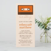 Retro Mixtape Wedding Kaart (Staand voorkant)