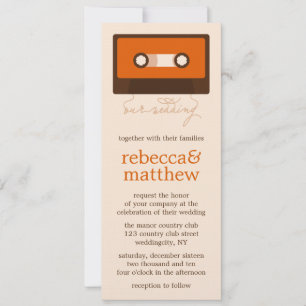 Retro Mixtape Wedding Kaart