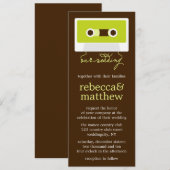 Retro Mixtape Wedding Kaart (Voorkant / Achterkant)