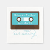 Retro Mixtape Wedding Servetten (Voorkant)