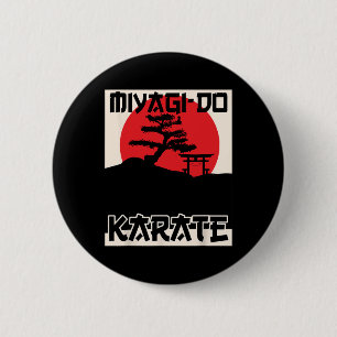 Retro Miyagi-do Karate Life Bonsai Tree Ma Ronde Button 5,7 Cm