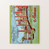 Retro Mobile Alabama Postcard Legpuzzel (Verticaal)