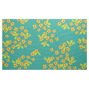 retro mod 60s 70s bloemenpatroon stof
