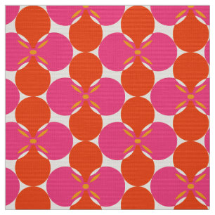 retro mod 60s 70s bloemenpatroon stof