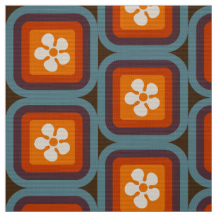 retro mod 60s 70s bloemenpatroon stof