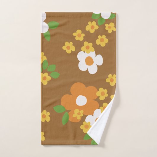 Retro mod 60s 70s handdoekset bad handdoek (Handdoek)