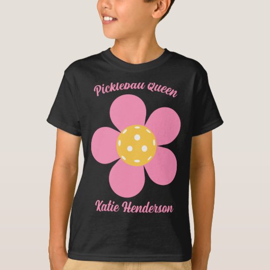 Retro Mod 70s Ckleball Flower D  T-shirt (Voorkant)