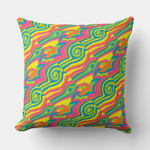 Retro Mod années 1960 années 1970 Coussin coloré l
