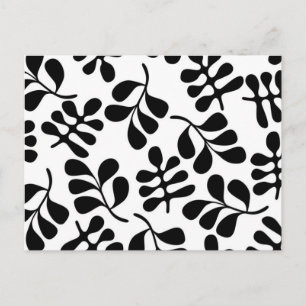 Retro MOD Black en White Pattern Briefkaart