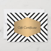 Retro Mod Black en White Pattern Cadeft Certificat (Voorkant)