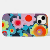 Retro mod bloemen Case-Mate iPhone case (Achterkant (horizontaal))
