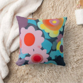 Retro mod bloemen kussen (Deken)