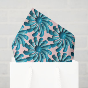 Retro MOD Bloemen - Lente Zomer Tuin Bruiloft Tissuepapier