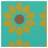 Retro Mod Floral Pattern Stof (Close Up)