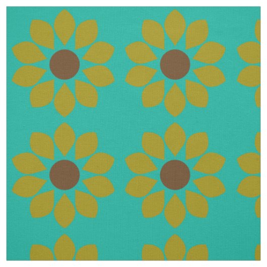 Retro Mod Floral Pattern Stof (Swatch)