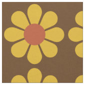 Retro  Mod Floral Pattern Stof (Close Up)