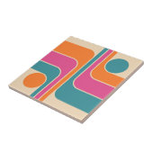 Retro Mod Geometric Design Tegeltje (Zijkant)