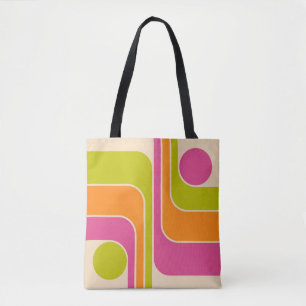 Retro Mod Geometrisch Ontwerp Draagtas