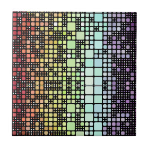 Retro Mod Geometrische Groovy Funky Neurogender Pr Tegeltje