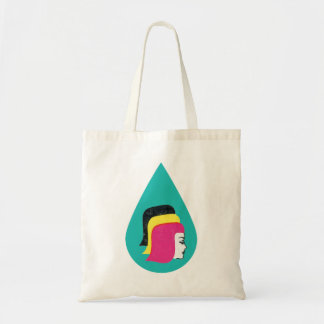 Retro Mod Lady Head Canvas tas