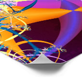 Retro-Mod Mandelbrot (12 par 12) Affiche d'art (Coin)