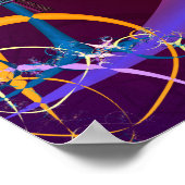 Retro-Mod Mandelbrot Art Imprimer Poster (Coin)