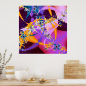 Retro-Mod Mandelbrot Art Imprimer Poster (Cuisine)