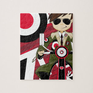 Retro Mod op scooter Legpuzzel