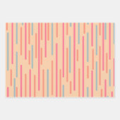 Retro Mod Patronen Roze Abriot Blue Inpakpapier Vel (Voorkant 2)