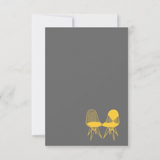 Retro Mod Perfect Stoel Pair Eames Wedding RSVP (Achterkant)