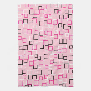 Retro Mod Pink Kitchen Towel Gift Theedoek