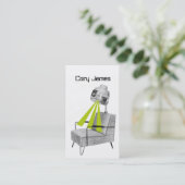 Retro Mod Sèche-cheveux Vintage Carte de visite (Debout devant)