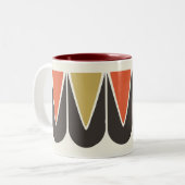 Retro Mod Ski Graphic Mug Brown Jaune Orange (Devant gauche)