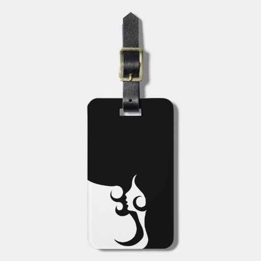 Retro Mod Woman Bagagelabel (Voorkant verticaal)